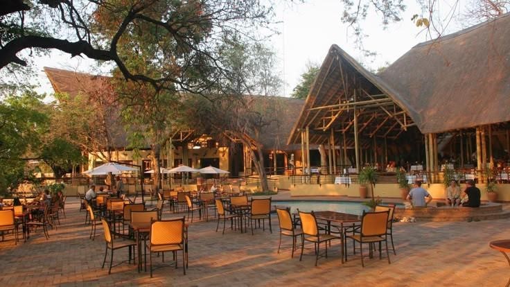 Dining lounge at one of Uganda's luxury safari lodges