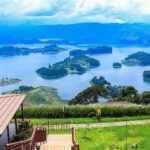 Scenic view of Lake Bunyonyi
